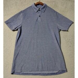 Unbound Merino Polo Shirt Mens Size Large Blue Merino Wool Office Commuter